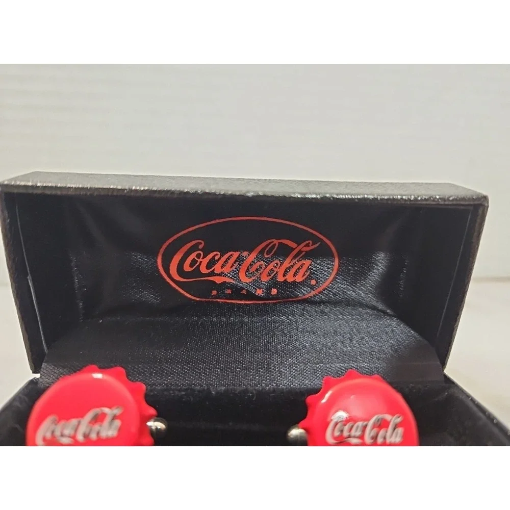 Coca-Cola Cuff Links , Coca Cola logo cufflinks , Coke Souvenir cuffs